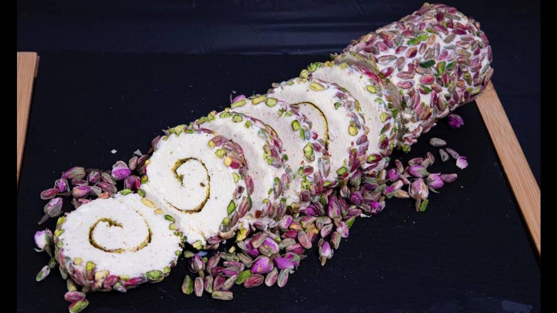 Pistazien-Eis-Rolle